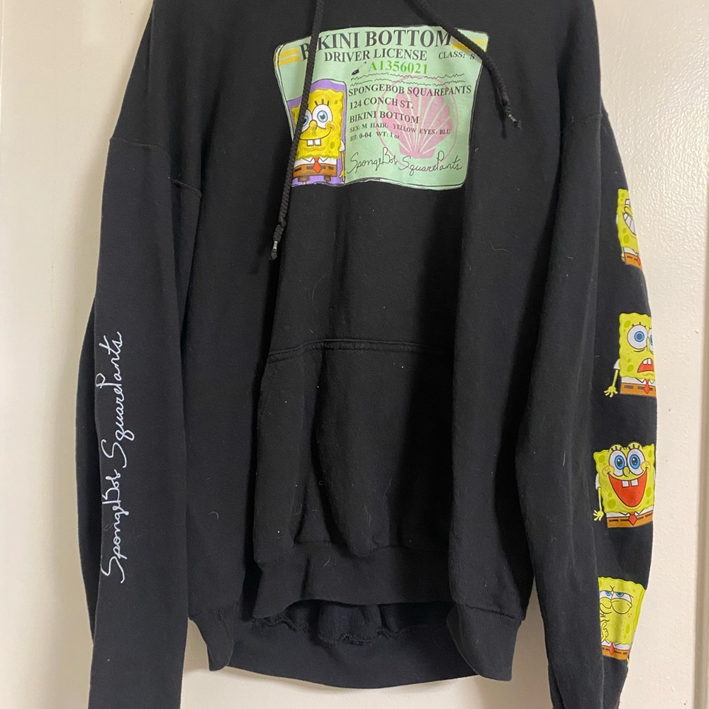 SpongeBob SquarePants Black Sweater with Yellow Graphics